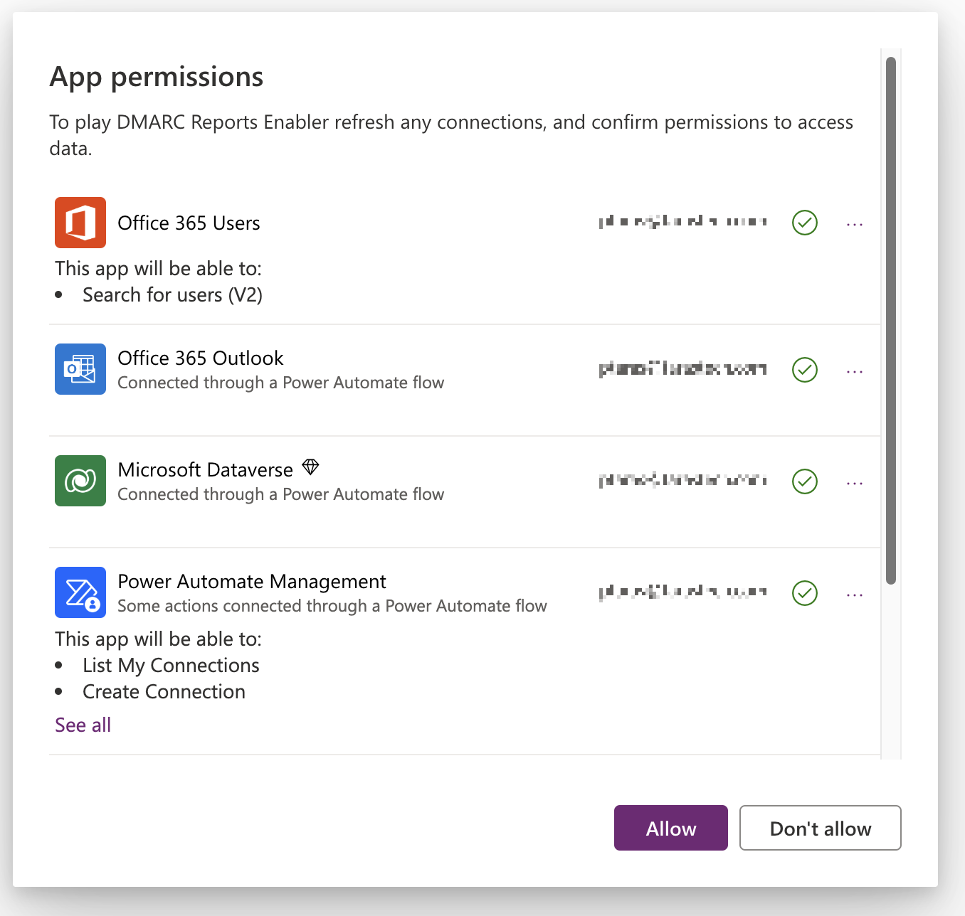 User consent dialog